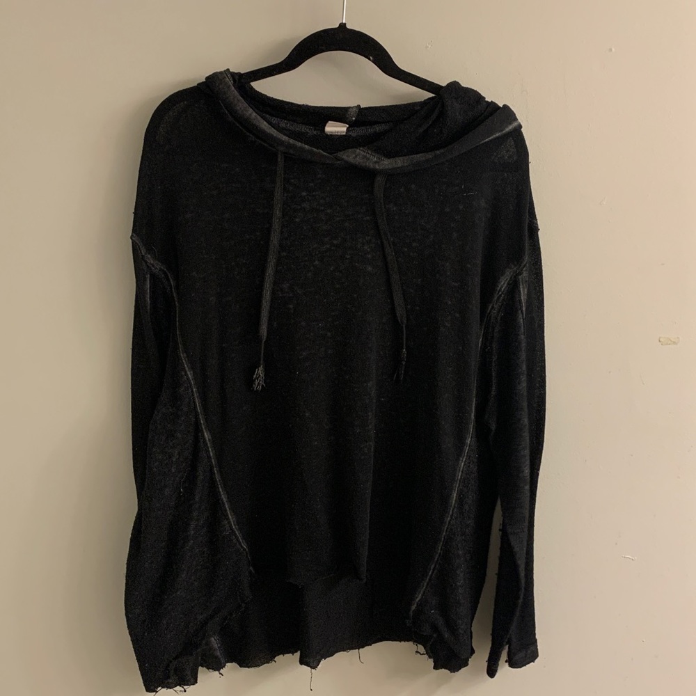 Black pullover hoodie